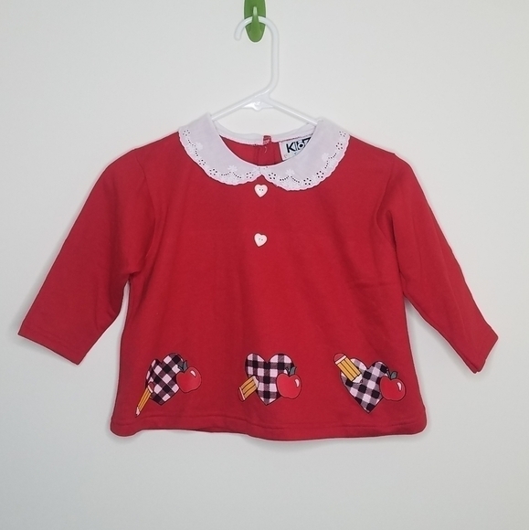 Vintage NWT Kloz for Kids Apple Pencil School Shirt Pants Set 6 - Picture 2 of 8